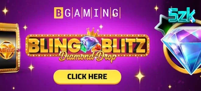 Tampilan visual mewah dari slot Bling Blitz Diamond Drop dengan elemen berlian.